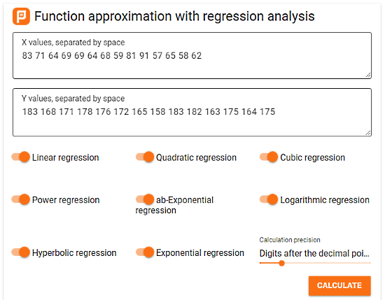free online regression calculator