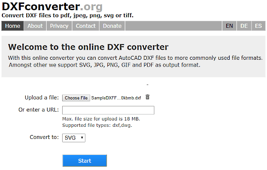 convert dxf to svg online for free