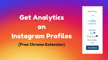 Free Chrome Extension To Get Analytics On Instagram Profiles