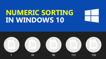 How to Enable or Disable Numeric Sorting in Windows 10 File Explorer numeric sorting windows 10