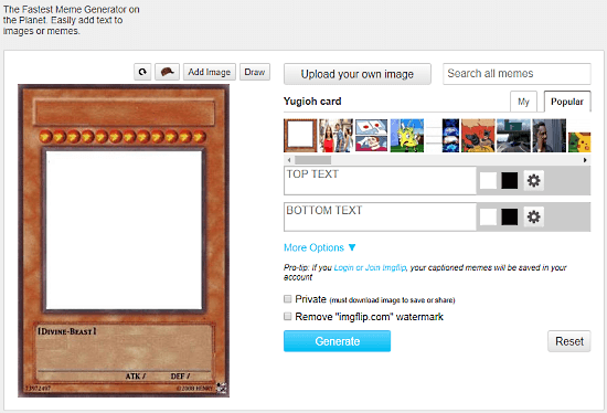 online yugioh card maker free