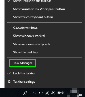 open task manager