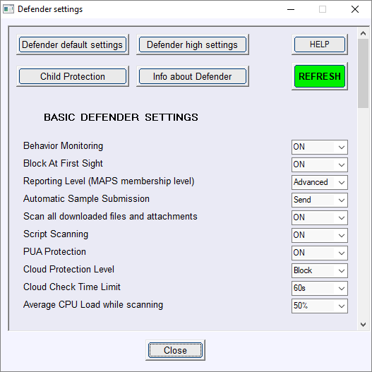 open source windows defender configuration tool