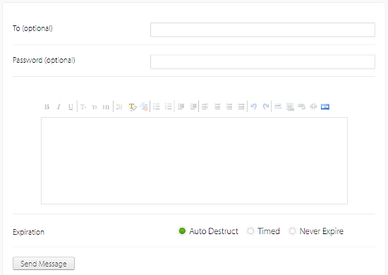 send self-destructive private notes with password protection