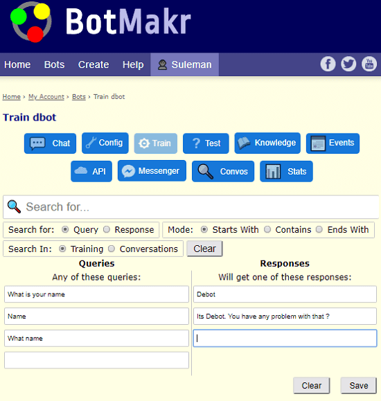 BotMakr Training Data Create