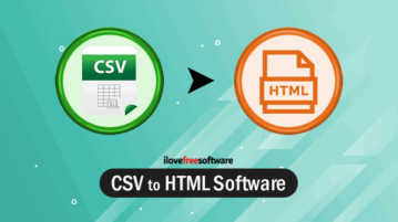 CSV to HTML software