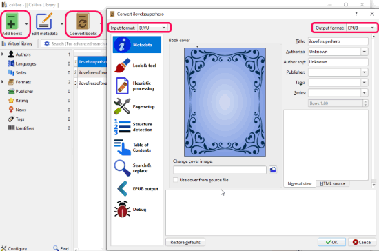 Calibre epub converter