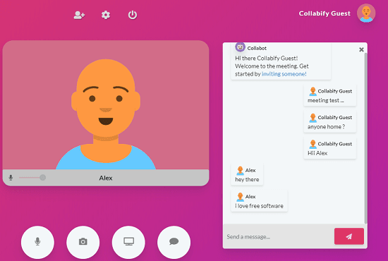 Collabify text chat