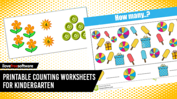 Counting worksheets for kindergarten