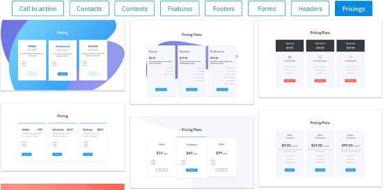 Froala design blocks