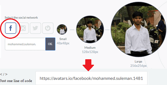 Generate avatar URL from avatar api in action