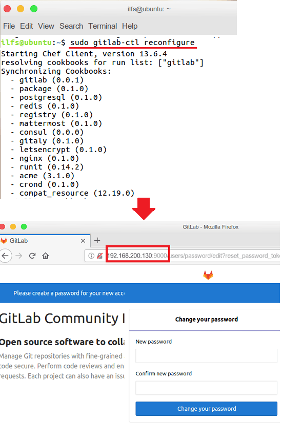 GitLab reconfigure command