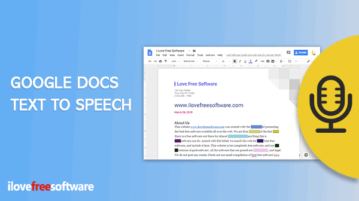 Google Docs text to speech