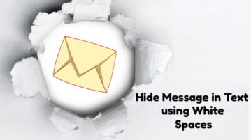 Hide Message in Text using White Spaces