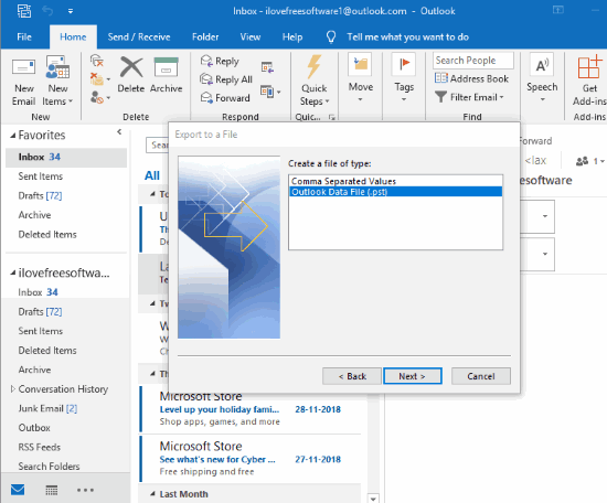 Microsoft Outlook desktop client