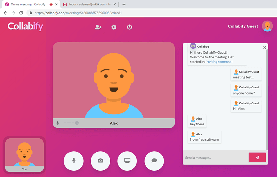 Online Meeting Platform with Text Chat, Screen Sharing