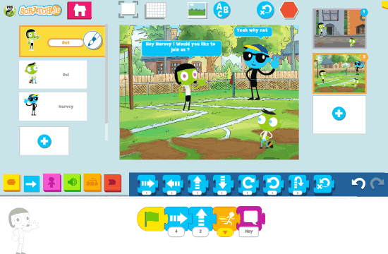 PBS KIDS ScratchJr story page