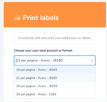 Print labels
