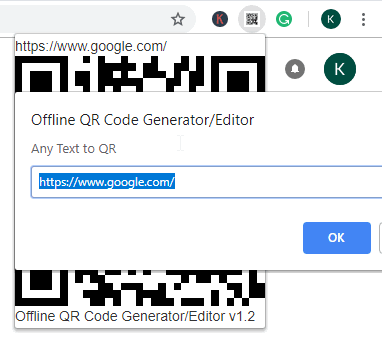 Quick QR Code generator (Chrome Extension)