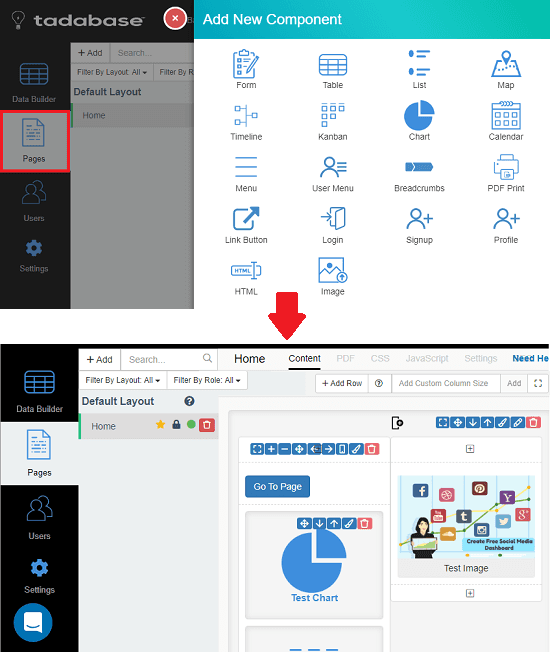 Tadabase Page creator