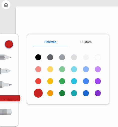 Use drawing tools and color palettes