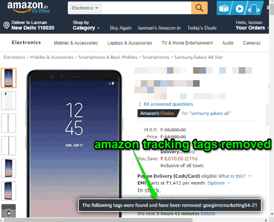 amazon tags removed