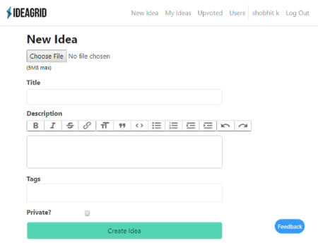 free idea sharing platform