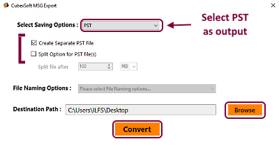 msg to pst converter software free