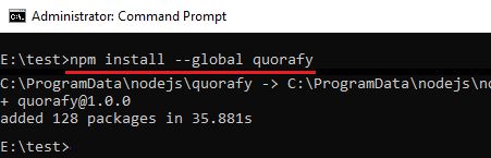 npm install Quorafy