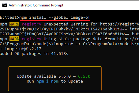 npm install image-of