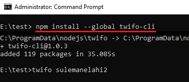 npm install twifo-cli
