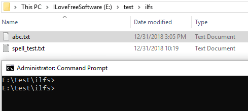 open command prompt in the files directory