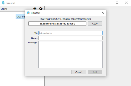 Ricochet: free p2p chat client for Windows