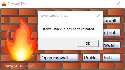restore firewall backup