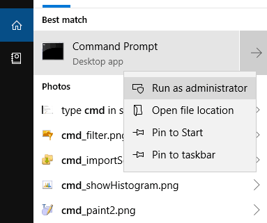 run command prompt as administrator