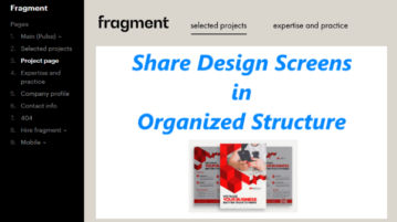 Share Web Design Screens Organized Like Website Menu: Drafta