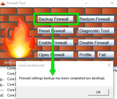 use backup firewall button
