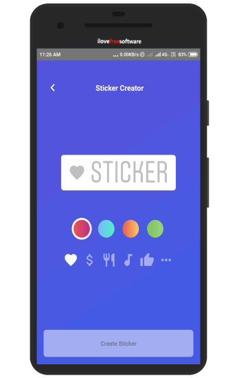 write text for sticker