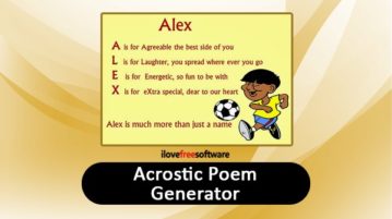 Acrostic Poem Generator