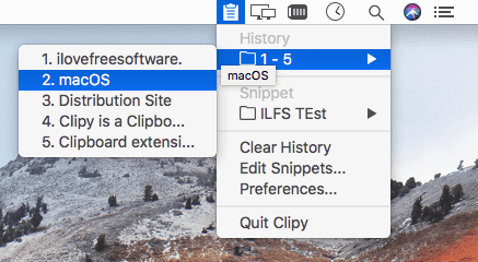Clipy free clipboard manager for MAC