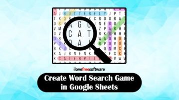 Create word search game in Google Sheets