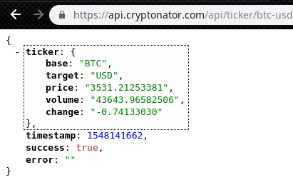 Cryptonator api in action