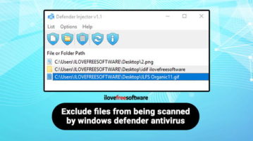 Exclude Files, Folders from Being Scanned by Windows Defender Antivirus Defender Injector software