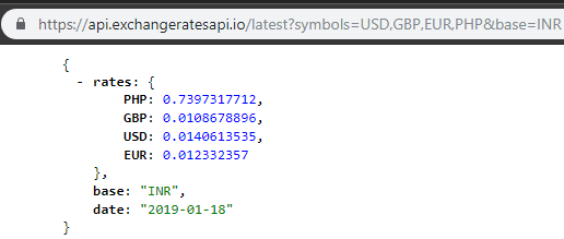 ExchangeRatesAPI in action