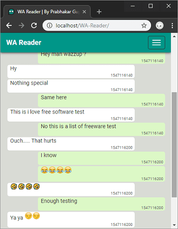 Free Tool to Read WhatsApp Conversations from Email Text Backups