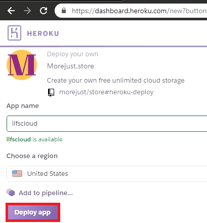 Heroku deploy the cloud app