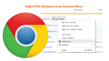 Hide HTML Elements on a Webpage from Context Menu