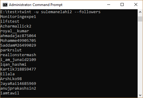 How To Scrape Followers of Any Twitter User from Command Line