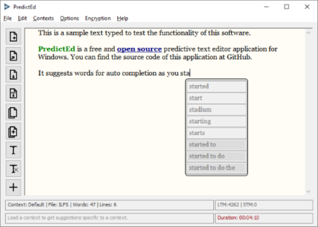 open source text editor with prediction feature