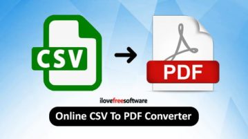 Online CSV to PDF converter